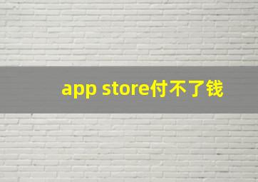 app store付不了钱